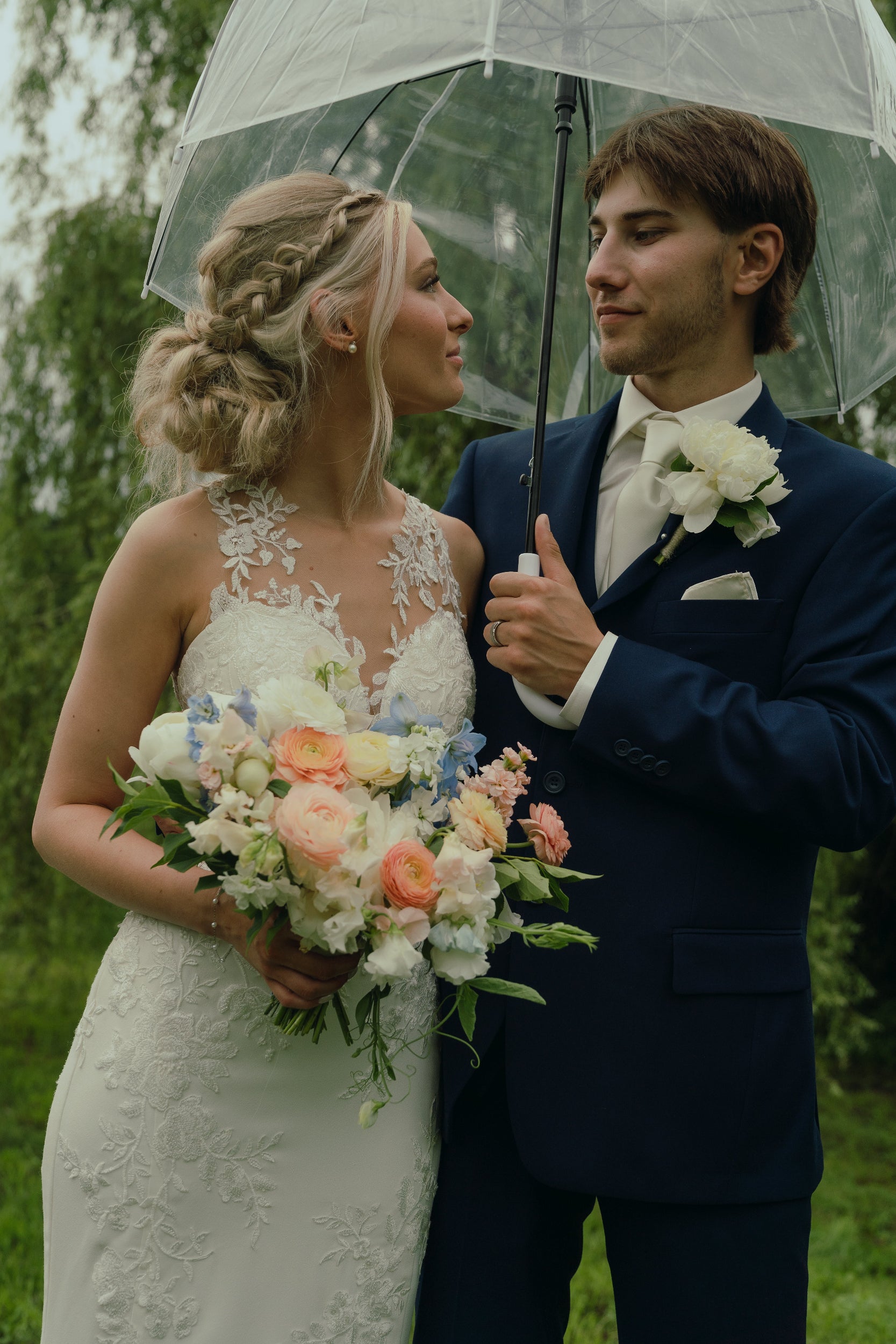 Vibrant spring wedding bouquet